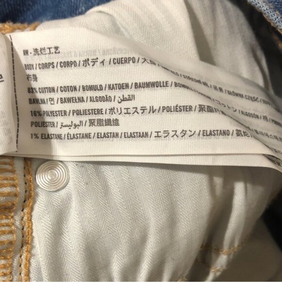 A&F Classic Blue Women's Curve Love High Rise Dad Shorts size 27 - Picture 11 of 12